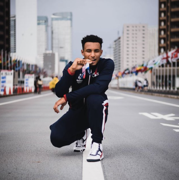 Florian Grengbo, sprinteur français sur piste, sponsorisé par assurancesvelo.com.